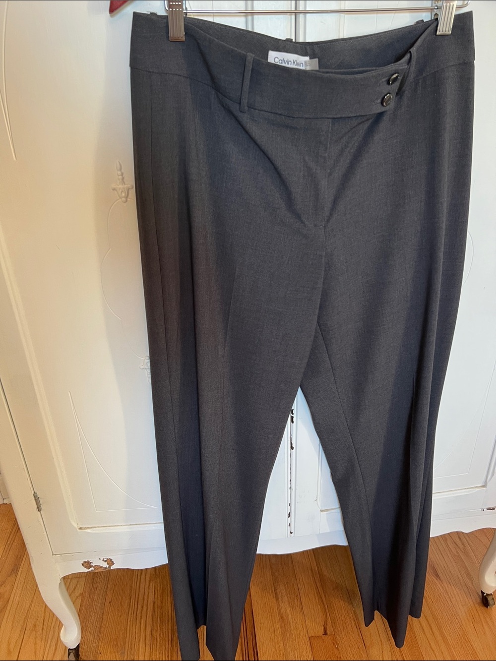 2/$7 Calvin Klein Charcoal Gray 8 curvy fit Dress Pants